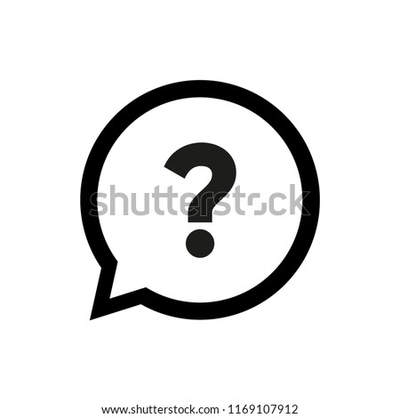 Question Mark in Bubble Icon Vector