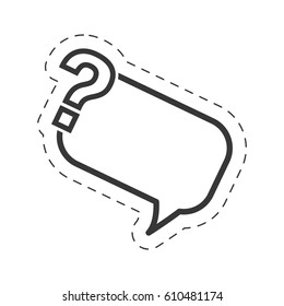 question mark bubble speech outline vector illustration eps 10