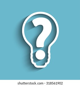 question mark in bulb stock vector