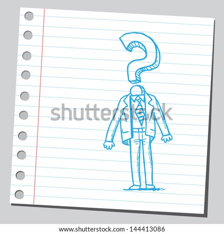 Question mark businessman