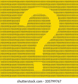 question mark / cartoon vector and illustration