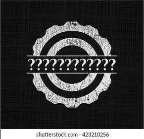 Question Mark chalk emblem written on a blackboard