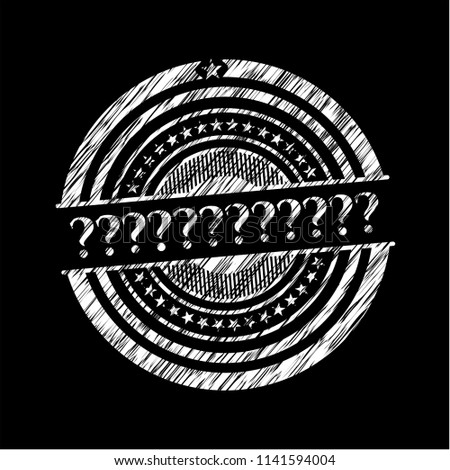 Question Mark with chalkboard texture