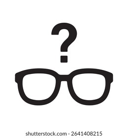 Question Mark Character Wearing Glasses