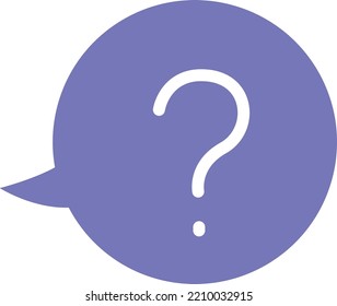 Question mark chat message. Dialog bubble symbol isolated on white background