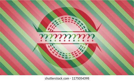 Question Mark christmas badge background.