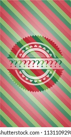 Question Mark christmas emblem background.