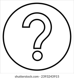 Fragezeichen in einem Kreis , Warnmeldung, Symbol für die Markierung des Risikozeichens