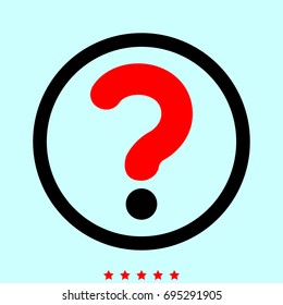 Question mark in a circle icon .