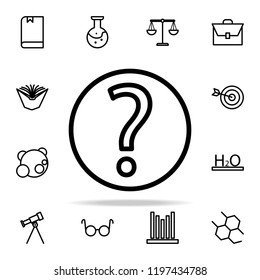 question mark in a circle icon. Science icons universal set for web and mobile