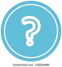 question mark circular icon symbol