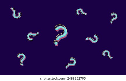 Question mark colorful background vector design