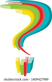 Question mark. Colorful vector illustration
