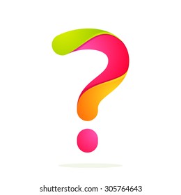 Question mark colorful volume icon. Vector design template elements for your application or corporate identity.