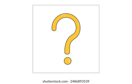 Question mark colourful vector illustration design. 