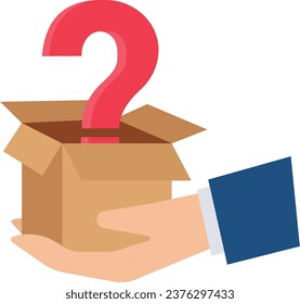 Question mark come out from box


