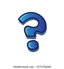 question mark comik style vector