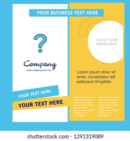 Question mark  Company Brochure Template. Vector Busienss Template