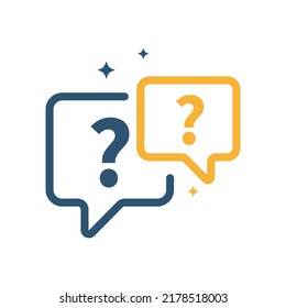 Question Mark Concept Flat Design Vector Icon	