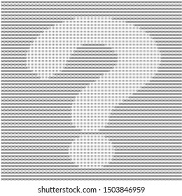 Question mark constructed from binary numbers