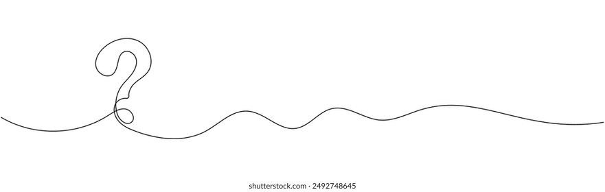 question mark continue line left isolated vector design