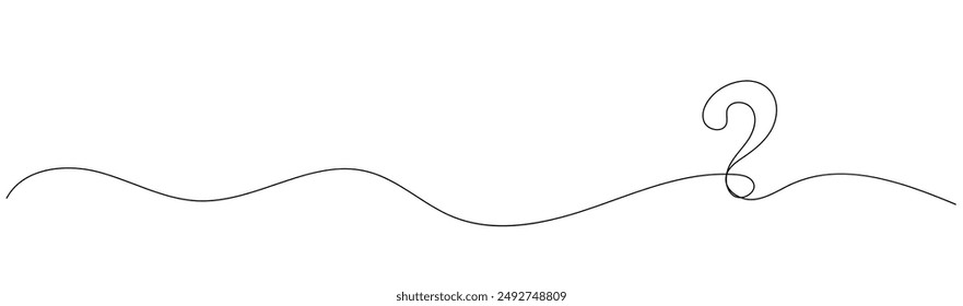 question mark continue line right isolated vector design