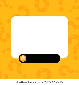 Question mark copy space background. Yellow quiz banner template.