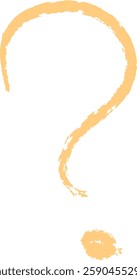 Question Mark Crayon Hand Drawn Vector Illustration