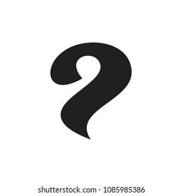 question mark curves design logo vector