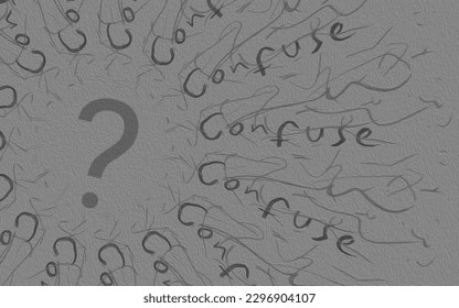 diseño de un signo de interrogación con escritura abstracta confusa 