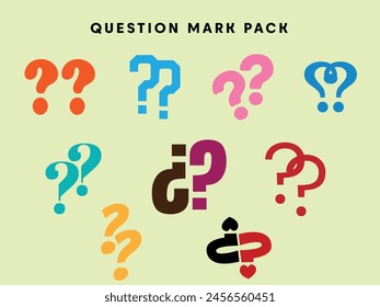 Question mark design, different style of question marks, question mark illustration