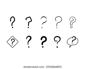 Question Mark Design Element Set 