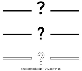 question mark divider collection set horizontal template