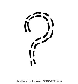 question mark doodle, draw, hand, drawn, icon