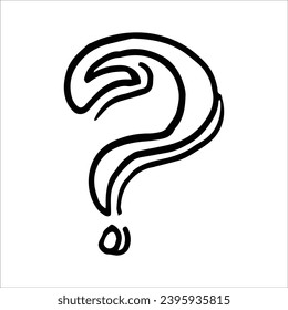 question mark doodle, draw, hand, drawn, icon
