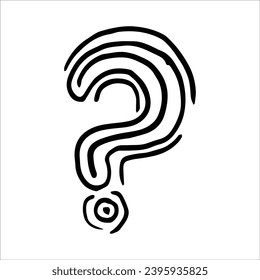 question mark doodle, draw, hand, drawn, icon