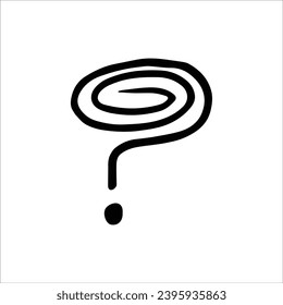 question mark doodle, draw, hand, drawn, icon
