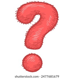 Question Mark Doodle Drawing Line Art Vector Illustration Icon