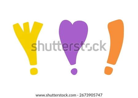 Question mark doodle hand drawn punctuation doubt sign flat element. Warning attention hesitation sign. Query FAQ concept, finding answer. Isolated. Vector illustration