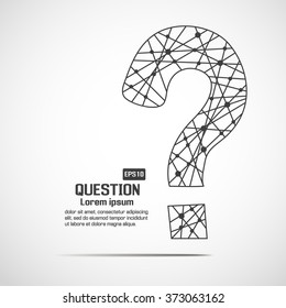 Question mark from dot and line