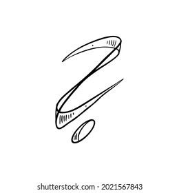 Question Mark Drawing Ribbon Vector Illustration Stock Vector (Royalty ...
