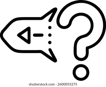 Question mark editable outline icon design.