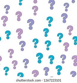 Question Mark, education, school concept. Seamless vector EPS 10 pattern. Flat style