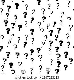 Question Mark, education, school concept. Seamless vector EPS 10 pattern. Flat style