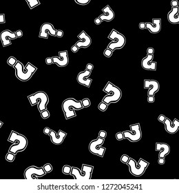 Question mark education, school concept. Seamless vector EPS 10 pattern. Flat style