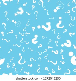 Question mark education, school concept. Seamless vector EPS 10 pattern. Flat style