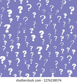 Question Mark education, school concept. Seamless vector EPS 10 pattern. Flat style