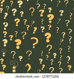 Question mark, education, school concept. Seamless vector EPS 10 pattern. Flat style