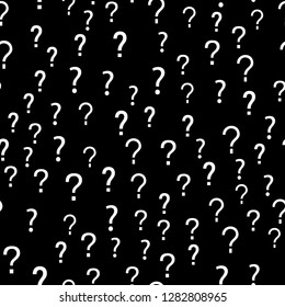 Question mark, education, school concept. Seamless vector EPS 10 pattern. Flat style