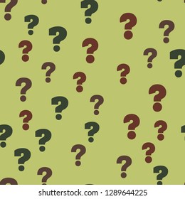 Question mark education, school concept. Seamless vector EPS 10 pattern. Flat style